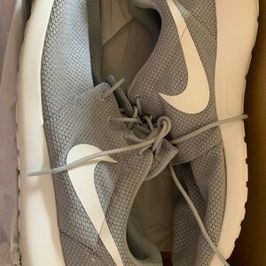 Nike Light Gray and White Athletic Shoes
